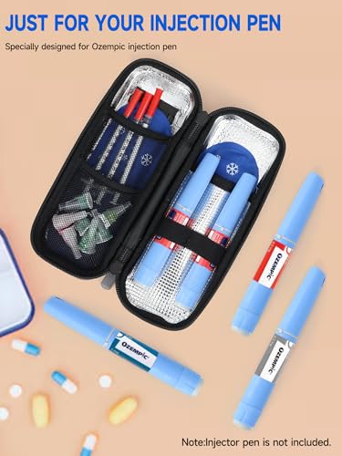 Insulin Cooler Travel Case for Ozempic Pens – Diabetes Carrying Insulated Bag with 2 TSA-Approved Ice Packs, Long-Lasting Cooling for Ozempic Pens, Ideal for Travel and Daily Use. - color: Compatible With Ozempic Pens