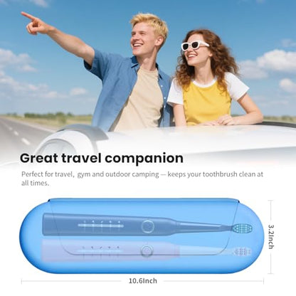 Silicone Electric Toothbrush Travel Case, Manual Toothbrush Travel Cover for Men and Women,Toothbrush Holder for Travel,Gym and More, Fits Most Manual and Electric Toothbrushes - Sky Blue - color: Sky Blue