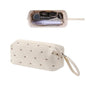 RSRSLEII Large Quilted Hair Tools Travel Bag with Bow Pattern,Waterproof Hair Styling Accessories Storage Case for Shark FlexStyle, Dyson Airwrap Hair Dryer, Curling Iron, Revlon Hair Tools(Beige) - color: 03Beige