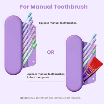 Silicone Electric Toothbrush Travel Case, Manual Toothbrush Travel Cover for Men and Women,Toothbrush Holder for Travel,Gym and More, Fits Most Manual and Electric Toothbrushes - Purple - color: Purple
