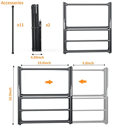 Clothes Drying Rack Household Indoor, Foldable Drying Rack Clothing for Laundry - 40" x 28.8" x 14.2", Space Saving Indoor, Black-1pack - color: Black