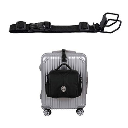 J Hook Luggage Strap Add a Bag Hook Hanger Strap, Adjustable attaches Briefcase Together (Black-Normal Size) - size: Small size/Standard buckle