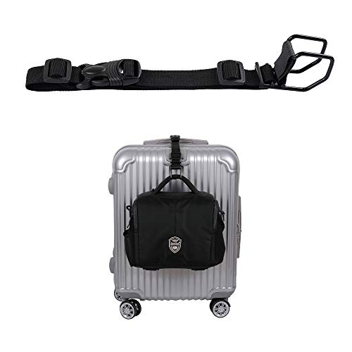 J Hook Luggage Strap Add a Bag Hook Hanger Strap, Adjustable attaches Briefcase Together (Black-Normal Size) - size: Small size/Standard buckle