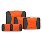 GOX Ultra Light 5 piece Packing Cubes Travel Luggage Organizer 1 Large 2 Medium 2 Small - color: orange