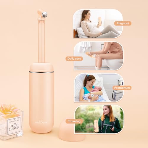 Easy@Home Portable Travel Bidet: Peri Bottle for Postpartum Care - Handheld Sprayer Kit with 380mL (12.8 oz) Capacity Bottle - Personal Hygiene Water Spray for Women & Men | BPA-Free | EPB-01 Brown - color: Brown