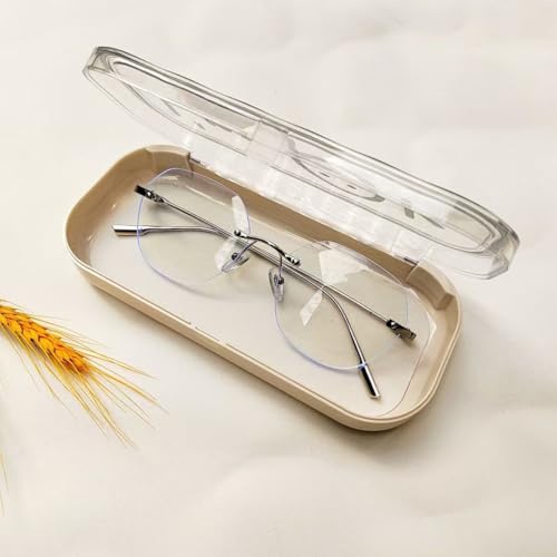 Cute hard shell bow glasses case cat transparent glasses case sunglasses glasses Size is 6.9 x 3.2 x 1.2inches - color: Case - Smiley Face