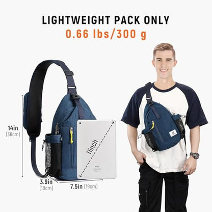 SKYSPER Sling Bag Anti-Theft Crossbody Bag RFID Travel Cross Body Shoulder Sling Backpack - color: Darkblue