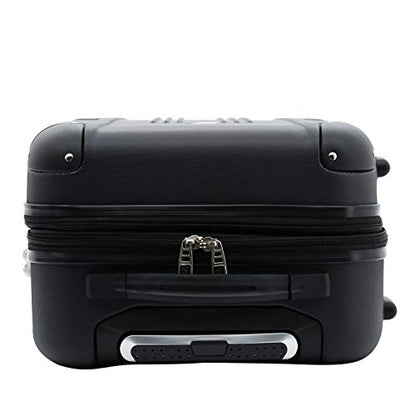 Travelers Club Chicago Hardside Expandable Spinner Luggage, Black, 5 Piece Set - color: Black, size: 5 Piece Set