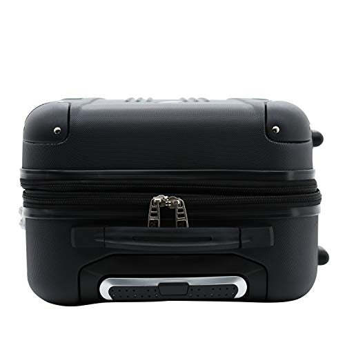 Travelers Club Chicago Hardside Expandable Spinner Luggage, Black, 3 Piece Set - color: Black, size: 3 Piece Set