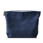 HAPPYHEIDI Canvas Pouch Cosmetic Bag, Tote Organizer, Heavy Duty Cotton Canvas, Solid Navy Blue, Zipper Clsosure, Large 10 x 8.5 Inches - color: GR-Canvas-Navy Blue