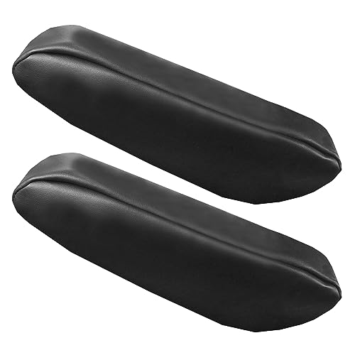 FH Group Premium Faux Leather Black Armrest Cover Semi-Universal Fit, One Pair, Set of 2 Black - color: Black, style: Armrest Cover