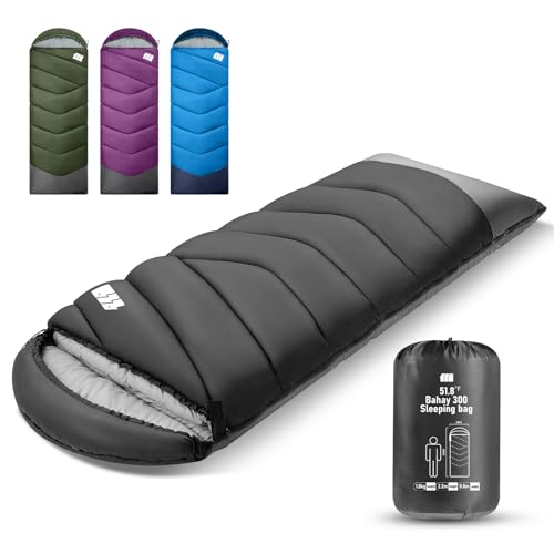 Sleeping Bags for Adults Cold Weather & Warm,Backpacking Camping Sleeping Bag for Tall Girls Boys,Lightweight,Compact,Waterproof Camping Gear for Traveling,Hiking,Hotel,Outdoor & Indoor - color: Black, size: 4lb(40-60℉)