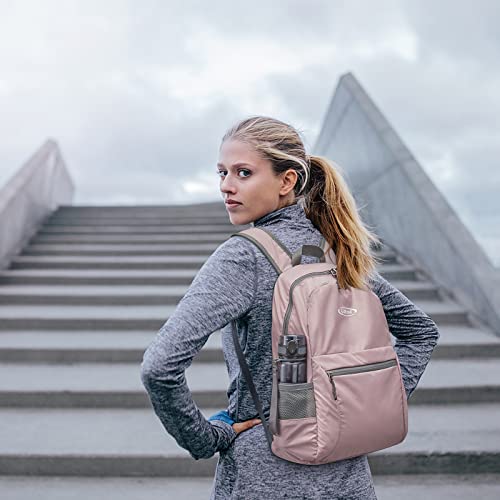 G4Free 20L Lightweight Packable Backpack Travel Hiking Daypack Foldable Backpack for Men Women - color: Pink