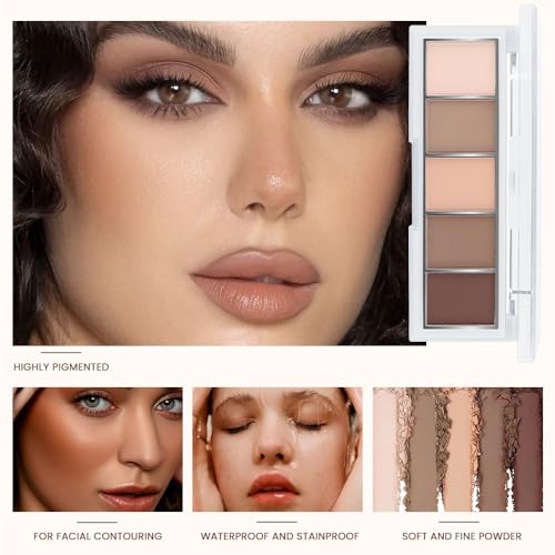 Matte Eyeshadow Palette, Nude Neutral Brown Eye Shadow, Beige Taupe Coffee Eyeshadow, Soft Blendable Natural Makeup, Long Lasting Waterproof Eyeshadow for Daily Office Smokey Look, Sombra de Ojos 01 - color: B01