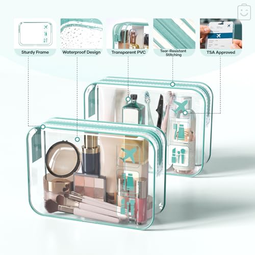Veken 11-Pack Compression Packing Cubes for Travel Essentials,Compressible Expandable Large Luggage Suitcase Organizer Bags for Clothing,Durable Space Saver Bags with Toiletry Bags(Blue Green) - color: Blue Green, size: 11 set