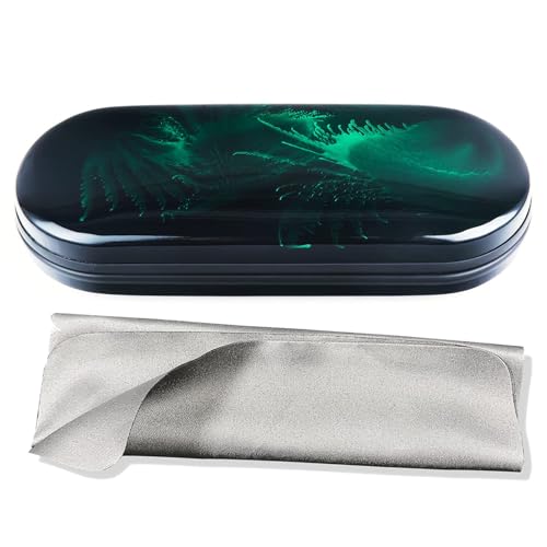 FEIQIAO Hard Shell Glasses Case, Men's And Women's Portable Travel Eyeglass Case - color: A-green