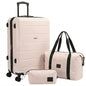 Hoteel Luggage Sets 3 Piece, 4-Yr Warranty, PC+ABS Hard Shell Expandable Suitcases with Wheels, TSA Aproved Lock and Carry on Bags, Travel Suit Case Set for Men and Women, (3-Piece, Beige) - color: Beige, size: 3 Piece Set (Expandable 20/DB/TB)