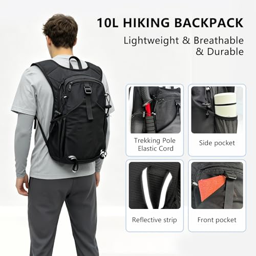 SSZYace Small Hiking Backpack for Women Men Lightweight Travel Camping Backpacks for Men Women Hiking Daypacks 10l Hiking Backpacks Backpacking Gear for Girls Boys Daypack Hikings Backpack Beige - color: Beige