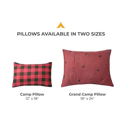 Teton Sports Camp Pillow; Great for Travel, Camping and Backpacking; Washable, Bluestone - color: Bluestone/Charcoal