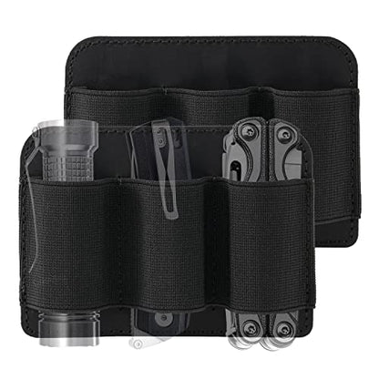 VIPERADE PL6 Tactical Modular EDC Organizer, Elastic Insert Pouch Panel with Hook Backed Accessories Holder, Attachment for Backpack, Tactical Vest, Bag - color: 2pcs, M