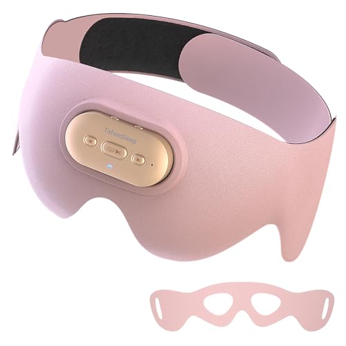 Sleep Headphones for Side Sleepers, Ultra-Thin Adjustable Stereo Speakers, Sleep Mask with Bluetooth 5.4, 64H Playtime, Comfortable for Sleeping, Travel & Meditation, Unique Gifts for Women - color: Blush Pink