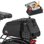 KEMIMOTO 11L Bike Bag with 6L Removable Cooler Bag, Bike Rear Rack Bag PVC Water Resistant Insulated Bag, Bicycle Trunk Pannier with Shoulder for Cycling Ebike Back Seat Storage - style: 17l
