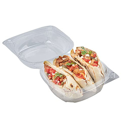 Restaurantware Thermo Tek 18.6 Ounce Clamshell Containers 100 Anti-Fog To Go Food Containers - Freezable Rectangle Clear Plastic Food Packaging Containers Disposable - size: 19 oz