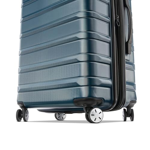 Samsonite Omni 2 28-Inch Large Checked Hardside Luggage with 360° Spinner Wheels - Scratch Resistant Hardshell - TSA Lock - Expandable Polycarbonate Shell for Lightweight Travel - Nova Teal - color: Nova Teal, size: Checked-Large Spinner