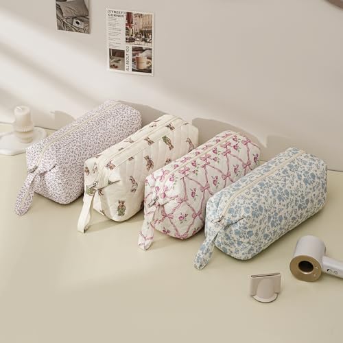 RSRSLEII Large Quilted Hair Tools Travel Bag with Bear Pattern,Hair Styling Accessories Storage Case for Shark FlexStyle, Dyson Airwrap Hair Dryer, Curling Iron, Revlon Hair Tools(06Bear) - color: 06 Bear