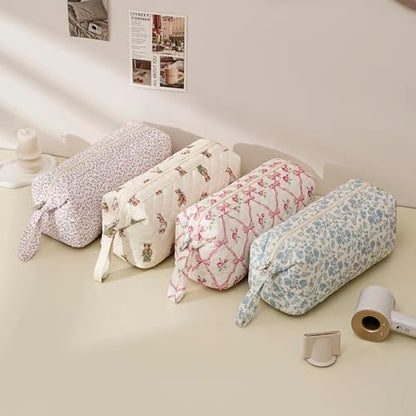 RSRSLEII Large Quilted Hair Tools Travel Bag with Bear Pattern,Hair Styling Accessories Storage Case for Shark FlexStyle, Dyson Airwrap Hair Dryer, Curling Iron, Revlon Hair Tools(06Bear) - color: 06 Bear
