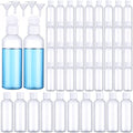 Eccliy 100 Pack 3.4oz Plastic Bottles Travel Lotion Bottle Squeeze Container Plastic Bottles with Caps Small Travel Empty Refillable Toiletry Containers for Liquid Lotion Creams with 5 Funnels (Clear) - color: Clear, size: 3.4oz