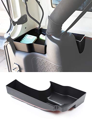 Savadicar Wheel Well Storage Bin, Rear Trunk Organizer, Cargo Storage Tray for 2011-2018 Jeep Wrangler JK JKU 2/4 Door, Interior Storage Expansion Accessories, Left Side, Black, 1 PCS - size: Left
