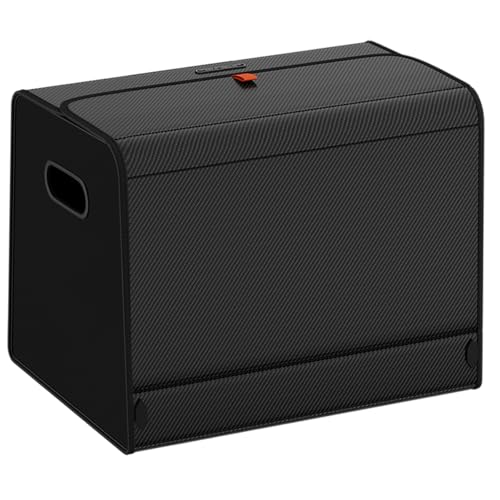 GMQ Car Trunk Organizer for SUV,Car Organizers and Storage with Collapsible Storage, Magnetic Lid Large Capacity for SUV, Truck, MPV (Carbon Black, M-15.8×13×12.5 IN) - color: Carbon Black, size: M-15.8×13×12.5 IN