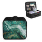 Empty First Aid Bag Green Marble Print Hummingbird Floral First Responder Case for Emergency Teams and Family Use Includes Modular Inserts Wear Resistant Zippers Breathable Back Panel - color: Green Marble Print