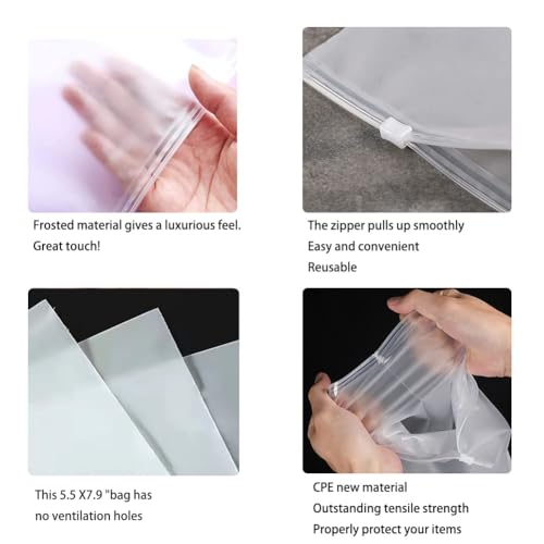 Small Frosted Packaging Bag, 50PCS 5.5 * 7.9"Clear Plastic Poly Bags, 3 Mil Reclosable Clear Poly Bags for Packaging Socks, Phone Case, Board Games, Cards - size: 50 Pcs 5.5*7.9"