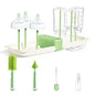 Travel Bottle Washing Kit with Storage Case, 7-in-1 Baby Travel Bottle Cleaner Kit for Travel and Home, All-in-One Baby Bottle Brush Set with Drying Rack for Bottles and Breast Pump Parts (Green) - color: Green