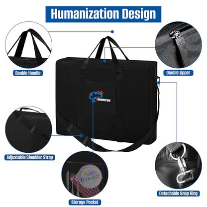 SIRUITON Folding Table Storage Bag, Portable 600D WaterProof Carry Bag for Folding Picnic/Camp Tables with Reinforcing Plate & Shoulder Strap, 36" D x 30" W x4.7 H Fits 6FT Folding Tables（Bag Only） - size: 6ft Folding Table Bag