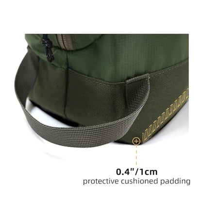 Travel Toiletry Bag 5L, Compact Travel Organizer with Waterproof TPU Wet/Dry Compartment - color: Medium Olive, size: 5L