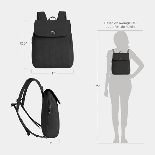 Travelon Anti-Theft Runways Compact Backpack - color: Black