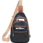 Leresas Sling Bag for Women Crossbody Fanny Cross Body Handbag Sling Purse Vegan Leather Trendy Gifts Travel Shoulder Bag Anti Theft Brown/Black - color: Brown/Black