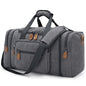 Gonex Canvas Duffle Bag for Travel, 60L Duffel Overnight Weekend Bag (Gray) - color: Grey, size: X-Large-60L (Without Shoe Compartment)