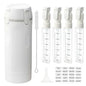 4 in 1 Travel Dispenser Bottles Refillable,Travel Shampoo and Conditioner Bottles，No Spill Space Saving Compact,for Vacation Business Trip(White - color: white