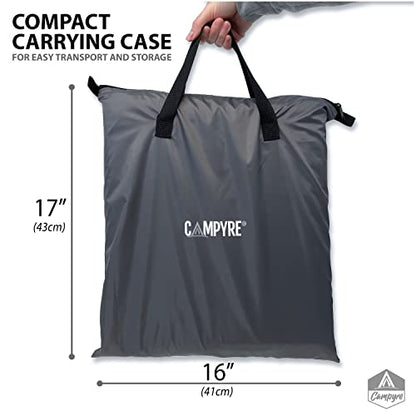 Tent & RV Camping Organizer with Zippered Flap, 9-Shelf Storage. RV Shoe Organizer, Dining Tent Organizer. Organize Any Other Camp Gear/Accessories (Patented - Licensed)