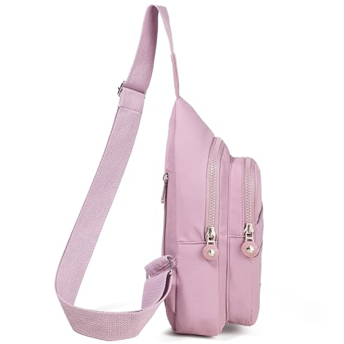 Banelu Small Sling Backpack Crossbody Bags for Women, Small Sling Bag Cross Body Bag Fanny Packs Crossbody Purses - Lilac - color: C Lilac