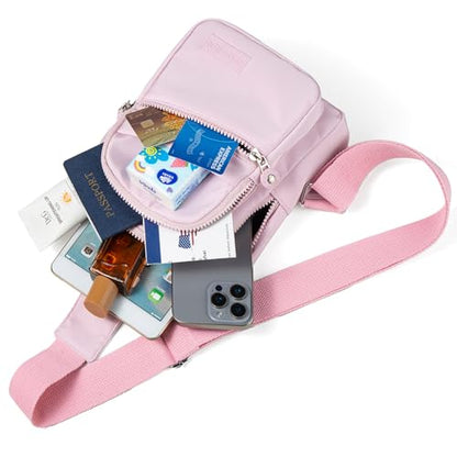Banelu Small Sling Backpack Crossbody Bags for Women, Small Sling Bag Cross Body Bag Fanny Packs Crossbody Purses - Pink - color: E Pink