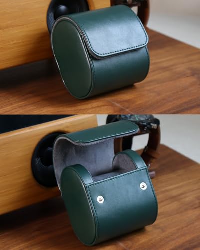 Watch Roll Travel Case for Men and Women with Suede Lining Watch Display Box Single Watch Storage and Organizer (Green) - color: 1 Slot Green