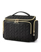BAGSMART Travel Toiletry Bag, Large Wide-open Travel Bag for Toiletries, Makeup Cosmetic Travel Bag with Handle-Black - color: Black