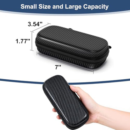 Travel Sunglasses Organizer, Hard Shell Sunglass Case Adjustable Slots for Multiple Sunglass Eyeglass Case - style: Black + 2 Slots