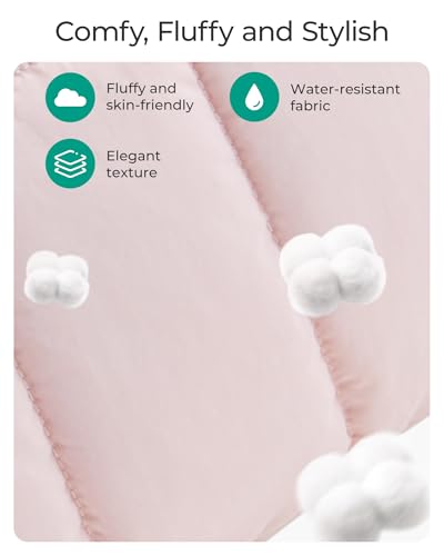 BAGSMART Garment Duffel Bag, Convertible 2-in-1 Puffy Water-Resistant Carry-On with Shoe Compartment, Light Pink - color: B-Light Pink