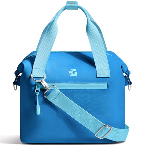 GLORIEROO Pastel Lunch Box Women | Insulated Soft Waterproof Leakproof Lunch Bag Cooler | Adjustable Strap | BPA-Free - color: Celeste Dream